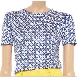 DvF GELASSIA WEAVE BLUE SWEATER  - SMALL